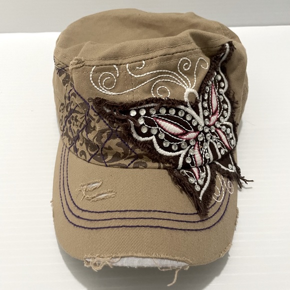 Leader Brand Embellished Butterfly Cadet Hat (Cap) - Picture 4 of 8